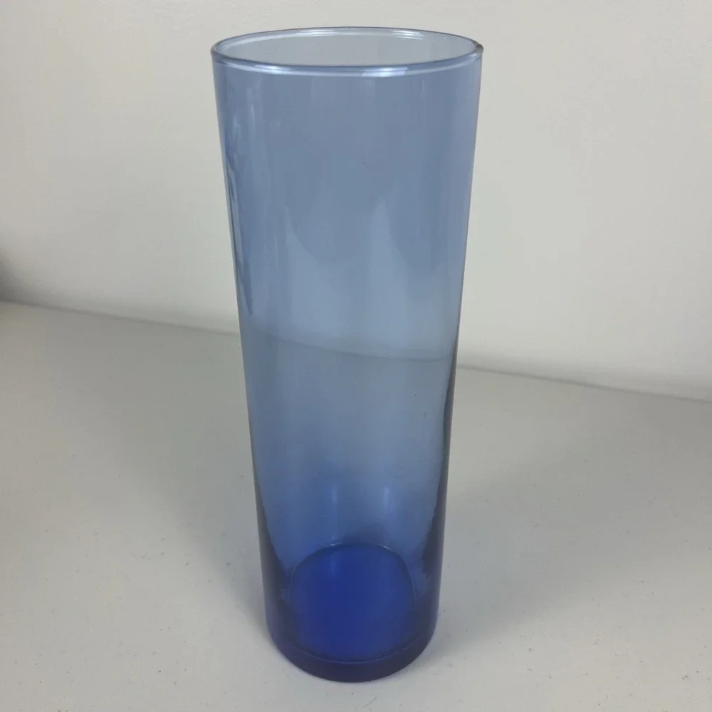 Cobalt Blue Glass Cylindrical Vase Large Floral‎ Centerpiece 10.25